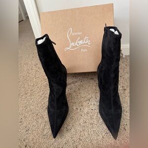 Christian Louboutin Elegant Black Heeled Boots